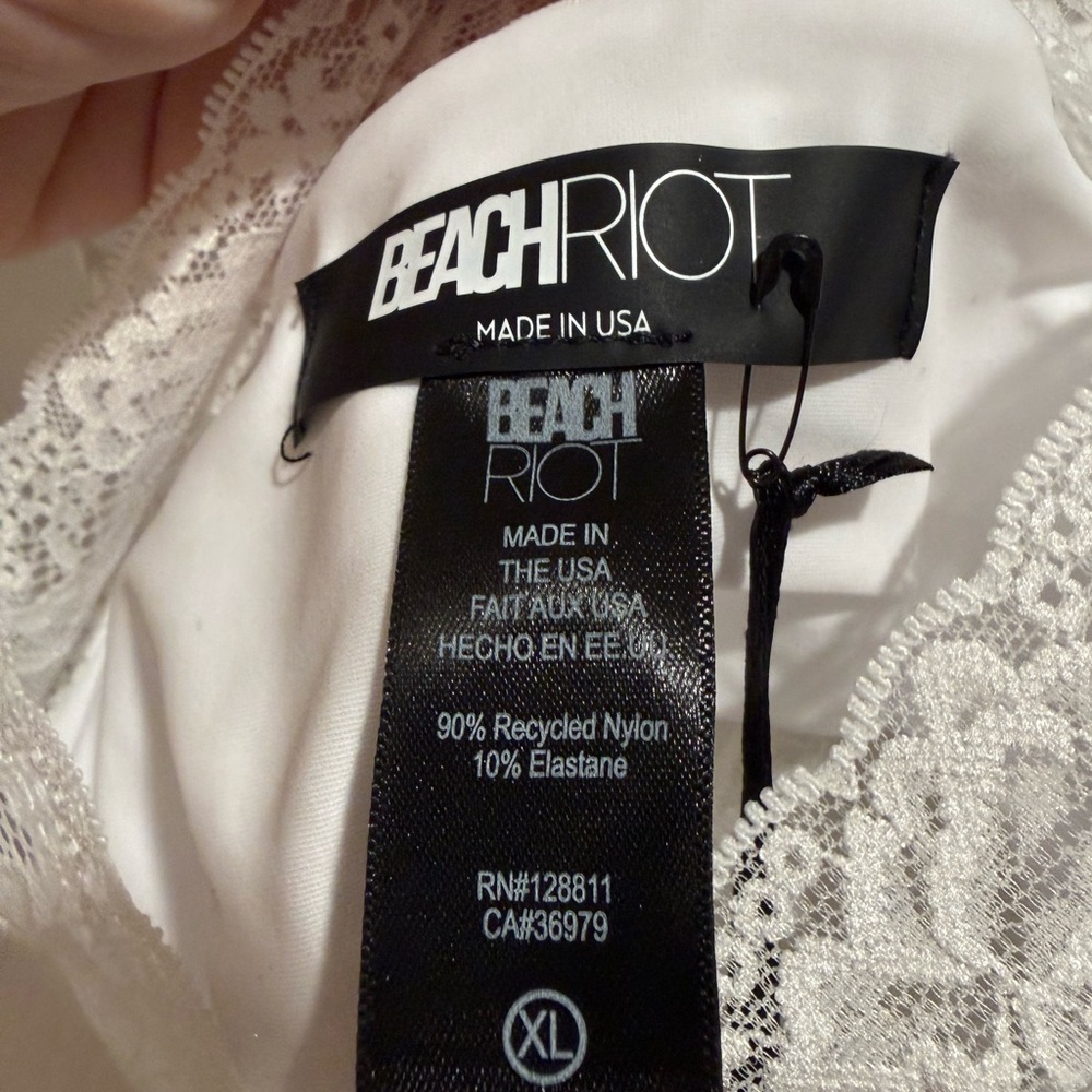 Beach Riot White Lace Trim Bikini - Picture 10 of 11